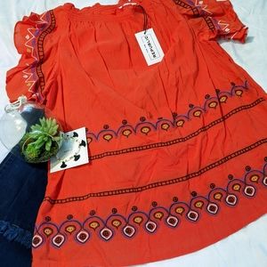 For the Republic Poinciana Blouse